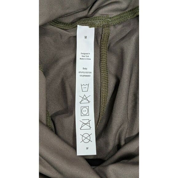 Womens Medium Dark Green Slim Fit Skinny Leg Activewear Pull On Leggings Pants - Picture 6 of 7